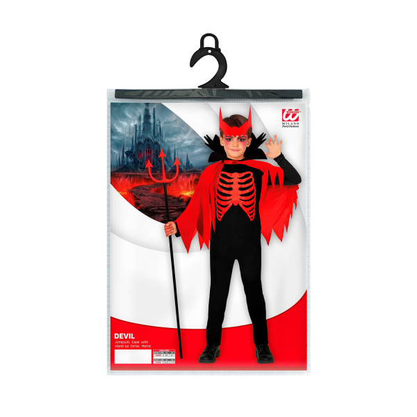 DIABLE costume, cape avec collar, cornes    158cm – Image 4