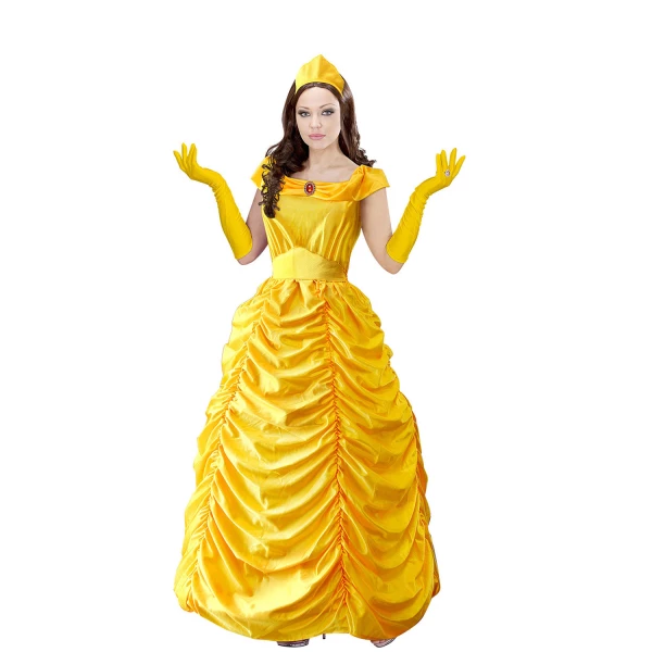 REINE DE BEAUTE robe avec jupon, ceinture, serre-tête    S