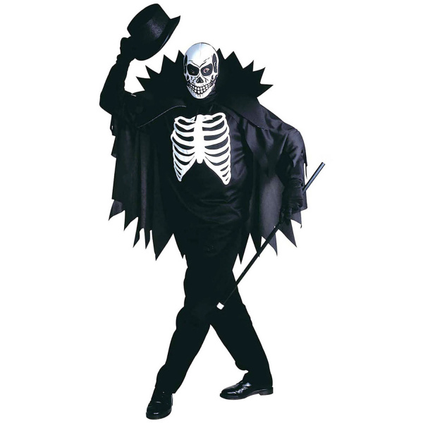 SQUELETTE casaque, cape avec col, masque    XL