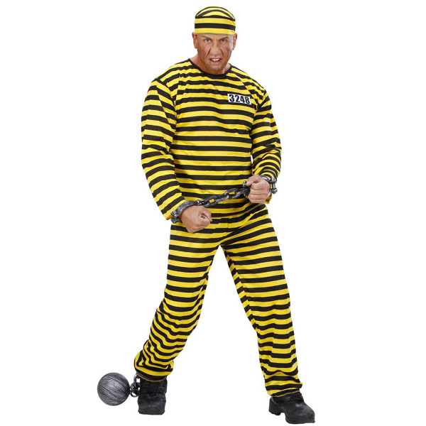 PRISONNIER jaune/noir casaque, pantalon, chapeau