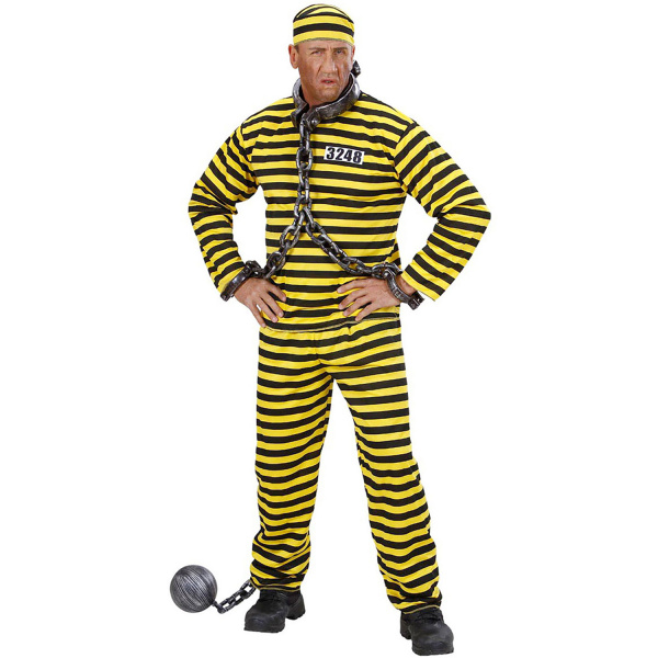 PRISONNIER jaune/noir casaque, pantalon, chapeau – Image 2