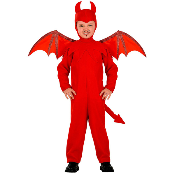 DIABLE costume, cagoule, ailes    116cm – Image 2