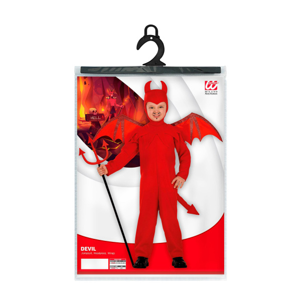 DIABLE costume, cagoule, ailes    110cm – Image 4