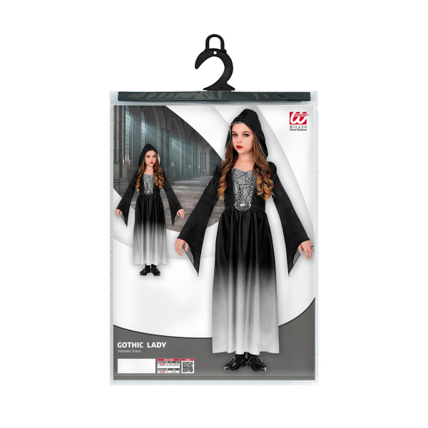 FILLE GOTHIQUE robe à capuche    140cm – Image 4