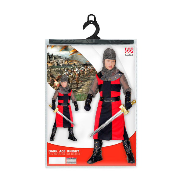 CHEVALIER NOIR casaque longue, ceinture, bracelets, casque, surbottes    116cm – Image 3