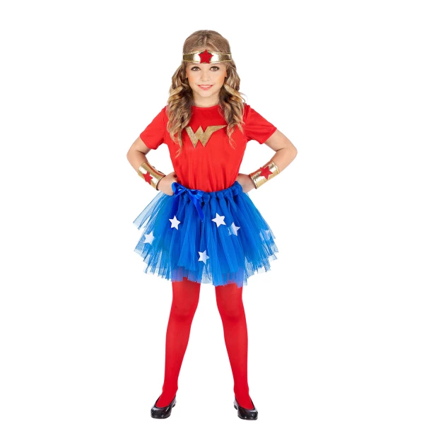 WONDER GIRL maillot, tutu, bandeau, bracelets    110cm
