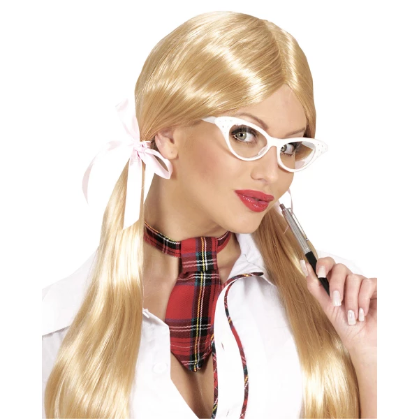 LUNETTES BLANCHES ANNEES 50 AVEC STRASS – Image 2