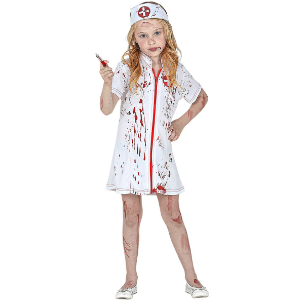 INFIRMIERE ZOMBIE robe, coiffe    116cm – Image 2
