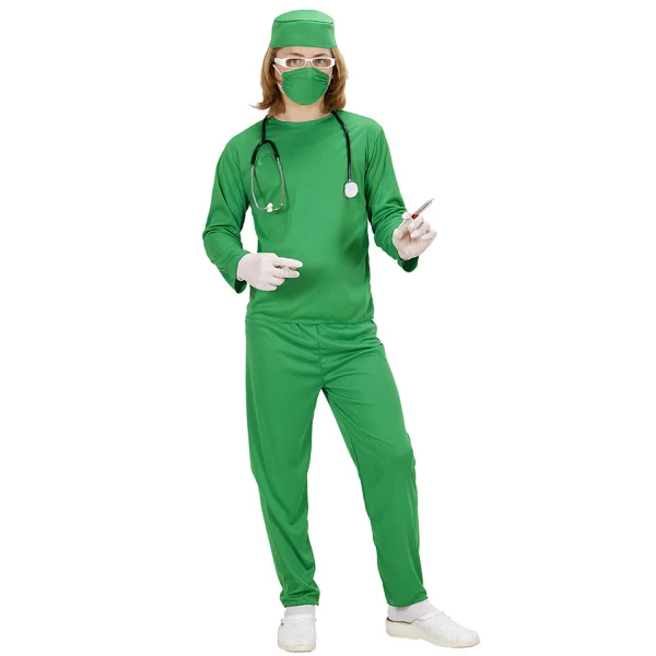 CHIRURGIEN casaque, pantalon, chapeau, masque – Image 2