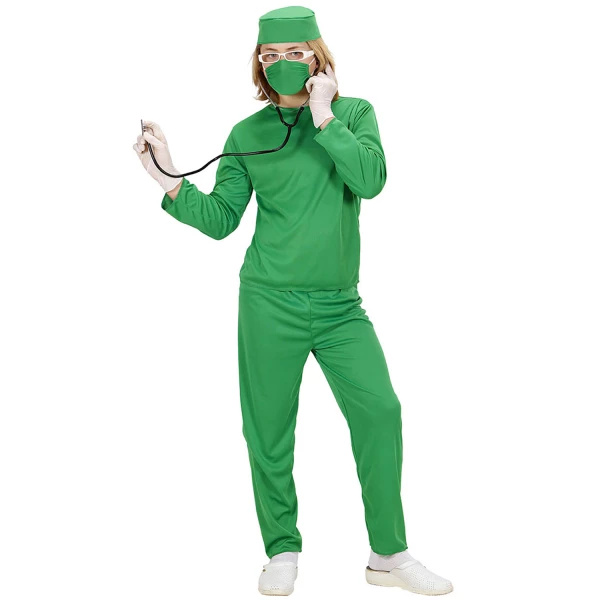 CHIRURGIEN casaque, pantalon, chapeau, masque – Image 3